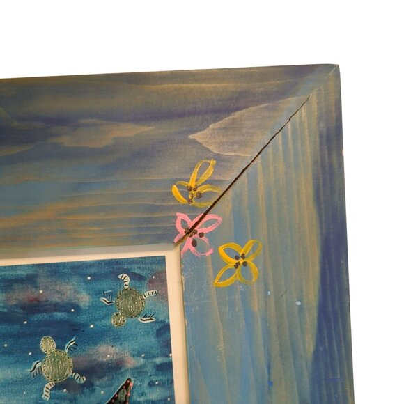 Mermaid Art Print Set Blue Ocean Coastal Decor Signed SenoraQ Mexico Framed - Picture 13 of 15